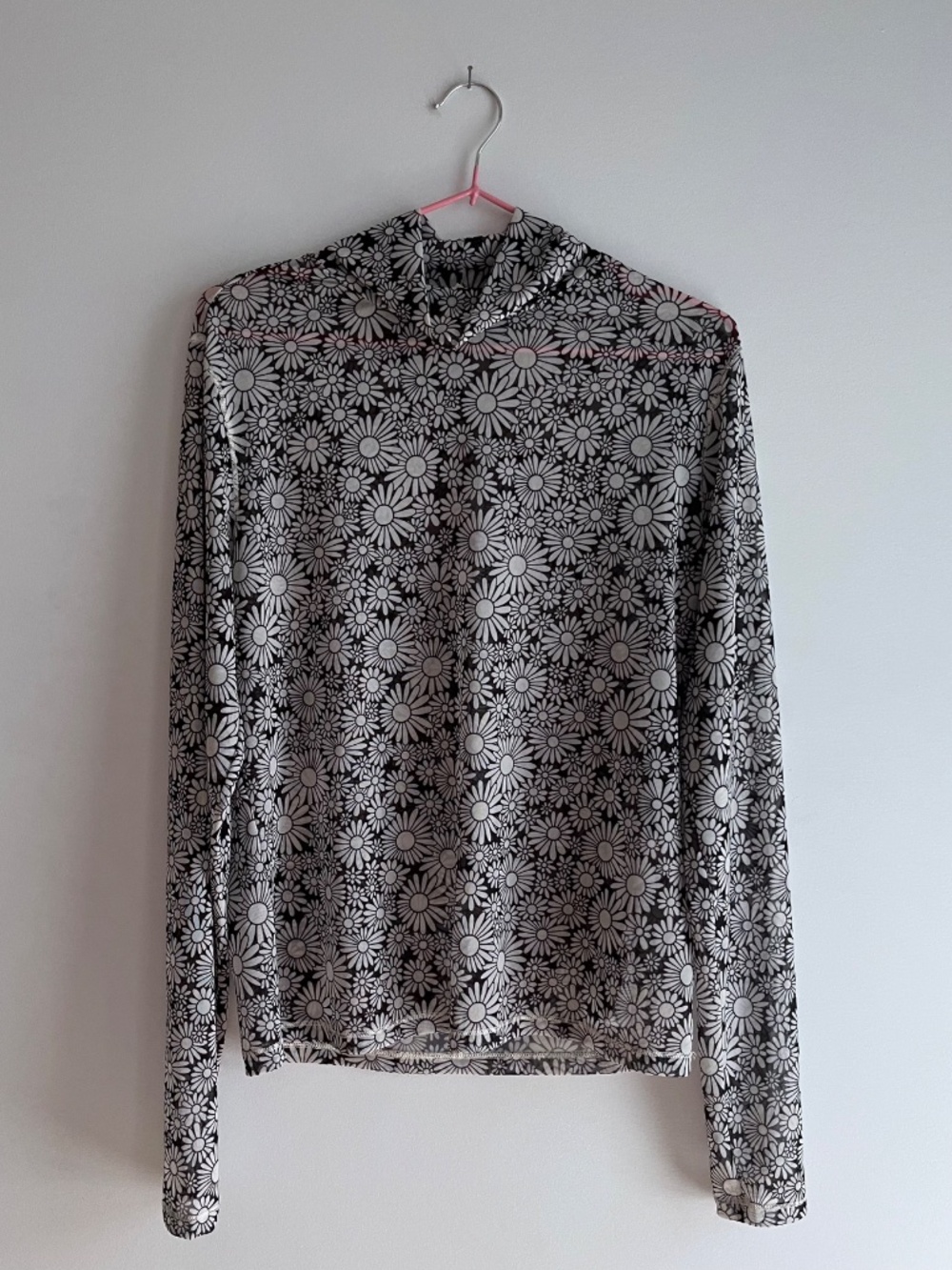 Levi's mesh retro floral print mock neck - Size L